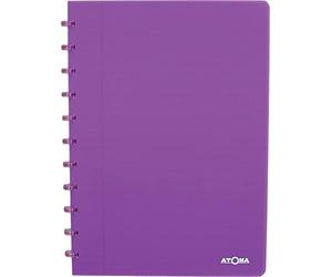 Atoma - Cahier à anneaux avec couverture en polypropylène recyclable - Format A4 - 72 Feuilles détachables (144 pages) - Ligné 8mm avec marge 23807