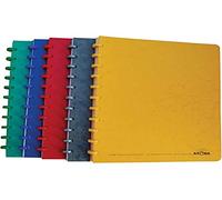 Atoma Cahier à couverture cartonnée Format A4, Papier ligné 100 Pages amovibles Bleu