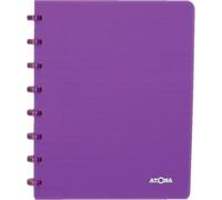 Atoma Cahier trendy, ft A5, 144 feuilles, quadrillé commercial, violet transparent