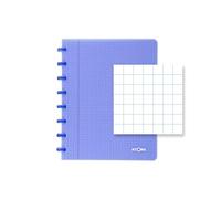 ATOMA Système de bloc-notes - Robuste transparent - A5 - Bleu - À carreaux de 4 mm