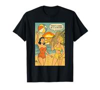 Atomic Bomb Summer Bikini Beach, scène Comique des années 1950 T-Shirt
