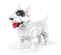 Atomic Building Figurine à Assembler avec des Blocs Miniatures. Chien Bull Terrier
