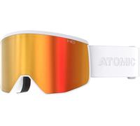 ATOMIC Four Pro HD Masque De Ski Blanc, Lunettes De Ski Aux Couleurs Contrastées, Lunettes De Snowboard Haute Qualité, Monture Live Fit, Masque Pour Porteurs De Lunettes