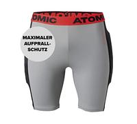 Atomic Live Shield Short De Ski, Taille S, Short De Protection Respirant Avec Coussinets De Coccyx, Vêtement De Ski En Lycra Stretch 4 Directions Et Maille, Protection Contre Les Chocs