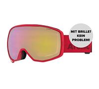 ATOMIC, Masque de Ski All Mountain, Mixte, Temps Nuageux, Medium Fit, Compatible Lunettes, Count Stereo, Rouge/Jaune, AN5106046