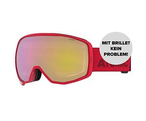ATOMIC, Masque de Ski All Mountain, Mixte, Temps Nuageux, Medium Fit, Compatible Lunettes, Count Stereo, Rouge/Jaune, AN5106046