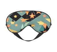 Atomic Masque de sommeil en soie avec motif étoiles rétro et sangle réglable confortable pour voyage bureau sieste