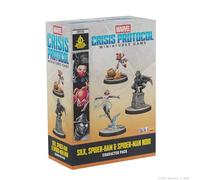 Atomic Mass Games | Marvel Crisis Protocol Silk, Spider-Ham & Spider-Man Noir Character Pack | Miniature Game Expansion, Compatible with Marvel Crisis Protocol | 2 Players | 90 Minutes