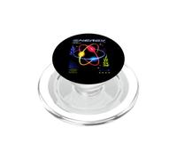 Atomic Orbit Energy Power Unlimited Y2K Chrome PopSockets PopGrip pour MagSafe