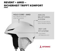 Atomic Revent Amid Casque de Ski Adulte Unisexe, Blanc/Noir, 51-55