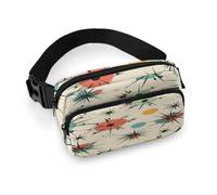 Atomic Sac banane à motif étoiles rétro pour femme - Imperméable et réglable - Sac banane tendance et décontracté pour la course à pied, l'entraînement, la randonnée, les voyages