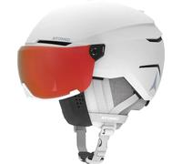 ATOMIC Salomon Savor Visor Photo Casque De Ski À Visière, Bruyère Blanche, Taille S, Absorption Maximale des Chocs, Système De Ventilation Active Aircon, Miroir Haut De Gamme, Visibilité Parfaite