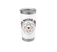 Atomic Sign Molécule Cœur - I Love Nuclear Energy Teachers Gobelet isotherme en acier inoxydable double paroi