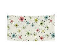 Atomic Stars Bannière rétro à motif imprimé de cadeaux de vacances, décoration à suspendre pour lui, Noël, Halloween, fête