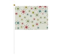 Atomic Stars Bâtonnets à motif rétro avec bâtons pour fête nationale, défilé et décorations de fête