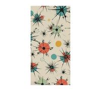 Atomic Stars Couverture de porte à motif rétro Printemps été à suspendre Drapeau Panneau de porche Extérieur Vacances Cour Décor pour porte d'entrée et porche