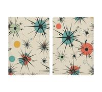 Atomic Stars Étui de passeport de voyage à motif rétro avec emplacements pour cartes de crédit et fente d'embarquement pour voyage, carte d'identité familiale (20,3 x 13,7 cm)