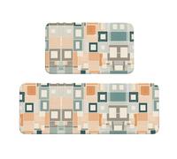 Atomic Stars Lot de 2 tapis de sol de cuisine à motif rétro avec motifs vibrants pour sols élégants et fonctionnels