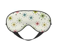 Atomic Stars Masque pour les yeux Motif rétro Respirant Réglable Léger Voyage Yoga Travail