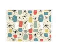 Atomic Stars Plaque murale à motif rétro avec triple interrupteur à bascule, plaque décorative à 3 interrupteurs