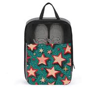 Atomic Stars Sac à chaussures de voyage à motif rétro résistant à l'eau avec fermeture éclair, gris, taille unique, moderne, gris, Taille unique, Moderne