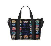 Atomic Stars Sac à main à motif rétro pour voyage, sport, gym, voyage, sac à bandoulière pour homme et femme, Remorque de camping-car You Make Me Happy, Taille unique