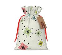 Atomic Stars Sac de Noël avec cordon de serrage Motif rétro