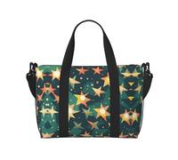 Atomic Stars Sac de voyage avec imprimé rétro Motif étoiles, Noir , Taille unique