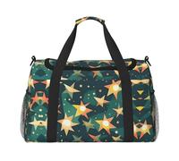 Atomic Stars Sac de week-end imprimé rétro pour femme, sacs de voyage, articles personnels, sac de voyage, sac à bagages, accessoires de voyage, Noir , Taille unique