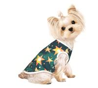 Atomic Stars T-shirt extensible léger sans manches pour petits chiens Motif imprimé rétro
