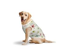 Atomic Stars T-shirt imprimé rétro doux pour grands chiens, vêtements confortables en coton extensible pour chien, sweat-shirt sans manches (3XL-5XL)