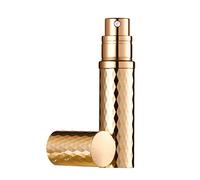Atomiseur de parfum, 5 ml, rechargeable, format voyage, anti-fuite, pompe inférieure sans entonnoir, taille portable élégante pour homme et femme, design Dimond (doré)