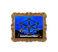 Atomium Bruxelles Belgique Aimant de réfrigérateur 3D Souvenir de voyage Décoration de réfrigérateur Autocollant magnétique Craft Collection