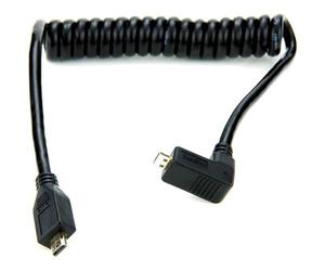 Atomos ATOMCAB005 Câble Micro HDMI coudé vers Micro HDMI torsadé 30 cm Noir