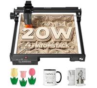 ATOMSTACK 20 W Machine à graver laser A20 PRO V2 Découpeuse laser, Machine à graver laser de haute précision pour cadeaux personnalisés, cartes de visite, bois, métal, acrylique, cuir