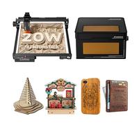 AtomStack 20W Graveur Laser avec FB2 Caisson de Protection (74x76x42cm), Tente Ignifuge et Pliable, Isolation Fumée et Odeurs, Compatible avec la Plupart des Graveurs