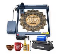 ATOMSTACK A20 PRO 130W Machine de gravure laser avec rouleau rotatif et kit d'assistance à l'air 20w puissance gravure laser