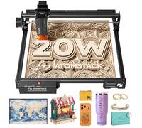 ATOMSTACK A20 PRO V2 20 W Graveur Laser Zone de Gravure : 410 × 380 mm Découpeur Laser de Haute Précision Pour Cadeaux Personnalisés Cartes de Visite, Bois, Métal, Acrylique et Cuir (Noir)