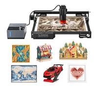 AtomStack A20 PRO V2 Graveur Laser 20W avec F80 Kit d'Assistance à l'Air (60L/min), Pompe à Air Puissante Élimine Fumée, Maximise la Vitesse et Qualité de Coupe