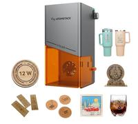 AtomStack Atelier Laser Engraver - Gravure Galvo à Diode 12 Watts (12000 mW) - Classe 1 - Découpe Ultra-rapide 4000mm/s - Caméra - Graveur Laser Portable - Gravure sur Bois, Cuir
