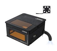 ATOMSTACK FB2 Boîtier pour machine de gravure laser, 74 x 76 x 42 cm avec soupape d'échappement et tuyau, housse de protection pliable ignifuge, réduction des odeurs, réduction du bruit