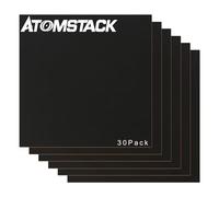 ATOMSTACK Lot de 30 plaques de bois contreplaqué MDF noir teinté au laser - Épaisseur : 3 mm - 300 x 300 mm - Pour gravure, techniques de sculpture, peinture et décoration