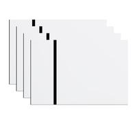 ATOMSTACK Lot de 4 plaques acryliques - 30 x 20 cm - Pour machine de gravure laser - Plaque acrylique personnalisée - Plaque nominative pour panneaux, bricolage, affichage (Blanc-Noir)