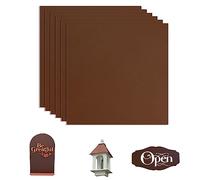 ATOMSTACK Lot de 6 contreplaqué MDF marron double face laser, épaisseur 3 mm, 300 x 300 mm, pour gravure, peinture, décoration, gravure laser et découpe