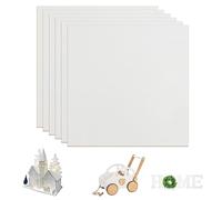 ATOMSTACK Lot de 6 feuilles de contreplaqué MDF blanc des deux côtés 3 mm d'épaisseur 300 x 300 mm pour gravure, scie à chantourner artisanat, peinture, décorations