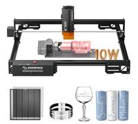 ATOMSTACK Machine de gravure laser 10W A10 PRO V2 avec rouleau multifonction R8, plaque nid d'abeille F4N de 0,06 mm, graveur laser haute précision pour bois et métal, acrylique foncé, verre