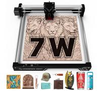 ATOMSTACK Machine de gravure laser, découpeuse laser Swift, découpeuse laser haute précision 0,01 mm pour bois et métal, acrylique foncé, cuir, surface de gravure 300 × 300 mm (Noir, Swift-7W)