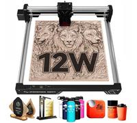 ATOMSTACK Machine de gravure laser, découpeuse laser Swift, découpeuse laser haute précision 0,01 mm pour bois et métal, acrylique foncé, cuir, surface de gravure 300 × 300 mm (Noir, Swift-12W)