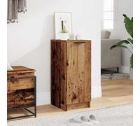 ATOMSTACK MAKER Armoire à chaussures à 4 compartiments avec porte anti-poussière, matériau en bois vieilli, 29,5 x 35 x 70 cm, peu encombrant, pour couloir et entrée - Charge maximale de 60 kg, facile
