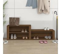 ATOMSTACK MAKER Armoire à chaussures en bois de 150 cm de large, aspect chêne marron, armoire de couloir avec beaucoup d'espace de rangement, plateau supérieur stable et montage facile - pour baskets